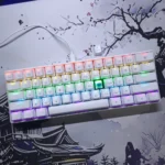 K61 60% Mechanical Keyboard – Blue Switch, RGB Backlight, Wired Compact Gaming Keyboard (White) - Image 3