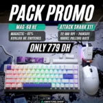 Attack Shark X11 Wireless Gaming Mouse + MAG-68HE 8000Hz Hall Effect Gaming Keyboard Combo (White)