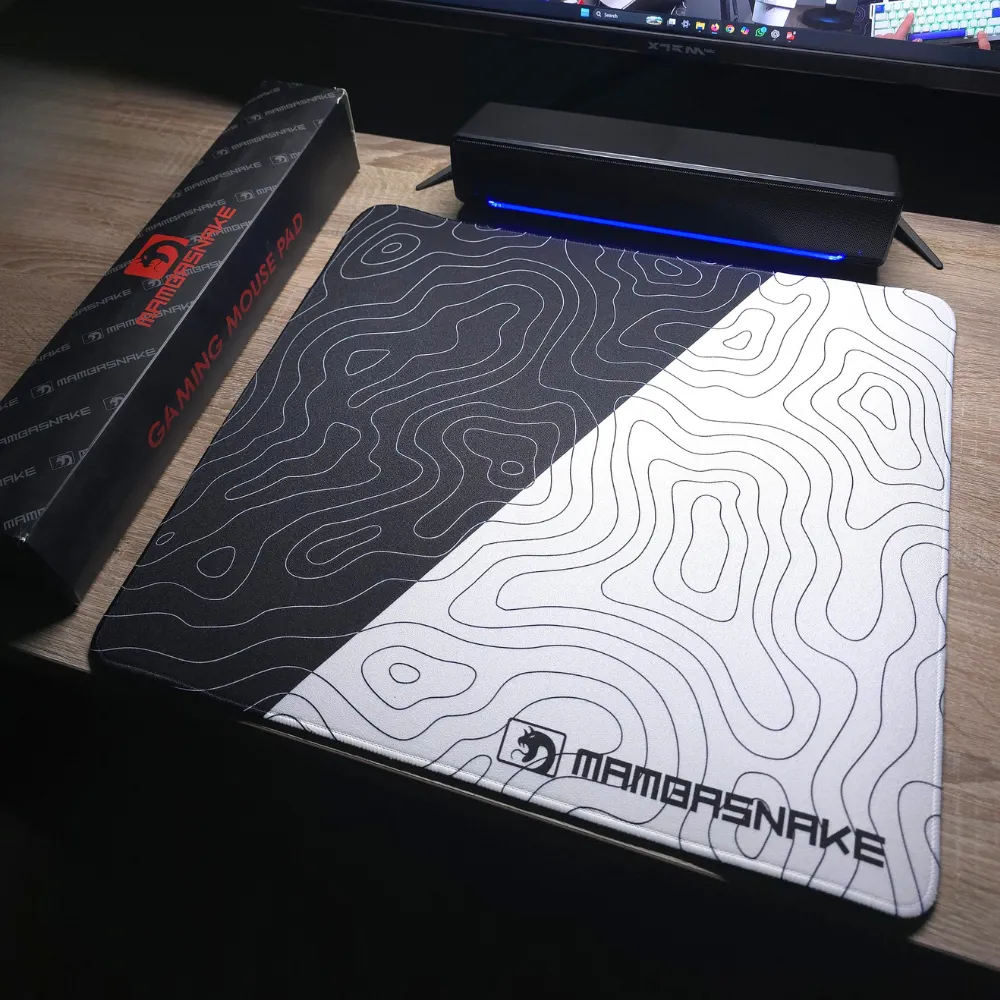 1_result MAMBASNAKE CM02 Gaming Mousepad – Anti-Slip Rubber Base, Smooth Control Surface with Stitched Edges - Image 1