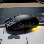 HXSJ T90 RGB Wireless Gaming Mouse – Tri-Mode BT5.3/2.4G/Wired Wireless Mouse, 3600 DPI, 1000Hz (Wired) with Rechargeable Battery (Black)