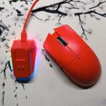 ATTACK SHARK X11 Wireless Gaming Mouse – PAW3311 Sensor, RGB Charging Dock, 22000 DPI, Tri-Mode Connection (Red)