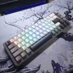 GM68-V2 Mechanical Keyboard – 68-Key Compact Layout, Hot-Swappable, Full RGB with Software, Wired Type-C (Grey & White) - Image 4