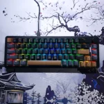 GM68-V2 Mechanical Keyboard – 68-Key Compact Layout, Hot-Swappable, Full RGB with Software, Wired Type-C (Black & Coffee)
