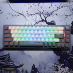 GM68-V2 Mechanical Keyboard – 68-Key Compact Layout, Hot-Swappable, Full RGB with Software, Wired Type-C (Grey & White) - Image 3