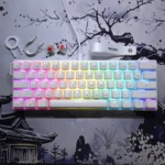 AJAZZ NK61 Mechanical Keyboard – Full RGB with Software, Hot-Swappable 61-Key Compact Design, Red Switches, Wired, Includes Keyboard Strap - Image 2
