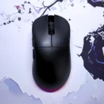 AJAZZ NJ08 Wireless Gaming Mouse – Tri-Mode (2.4G/BT/Wired), RGB Lighting, 12800 DPI, 1000Hz Polling Rate, Software Customizable (Black) - Image 2