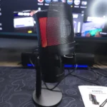 Haomuren KM8S RGB Microphone – USB/Type-C Mic with Boom Arm & Desk Stand, Touch-to-Mute, RGB Lighting Modes - Image 2