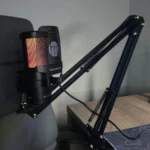 Haomuren KM8S RGB Microphone – USB/Type-C Mic with Boom Arm & Desk Stand, Touch-to-Mute, RGB Lighting Modes - Image 3