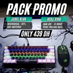 HXSJ S100 Gaming Mouse + JEDEL KL69 60% Mechanical Keyboard Combo – Red Switch RGB Keyboard, 3600 DPI Wired RGB Mouse (Black & White)