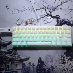 AJAZZ NK61 Mechanical Keyboard – Full RGB with Software, Hot-Swappable 61-Key Compact Design, Red Switches, Wired, Includes Keyboard Strap