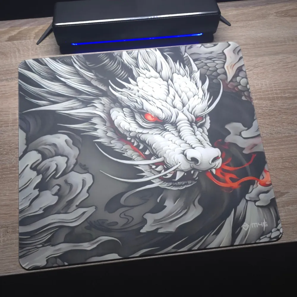 16_result M4G Glass Mouse Pad Grey Dragon 45x40cm - Image 1