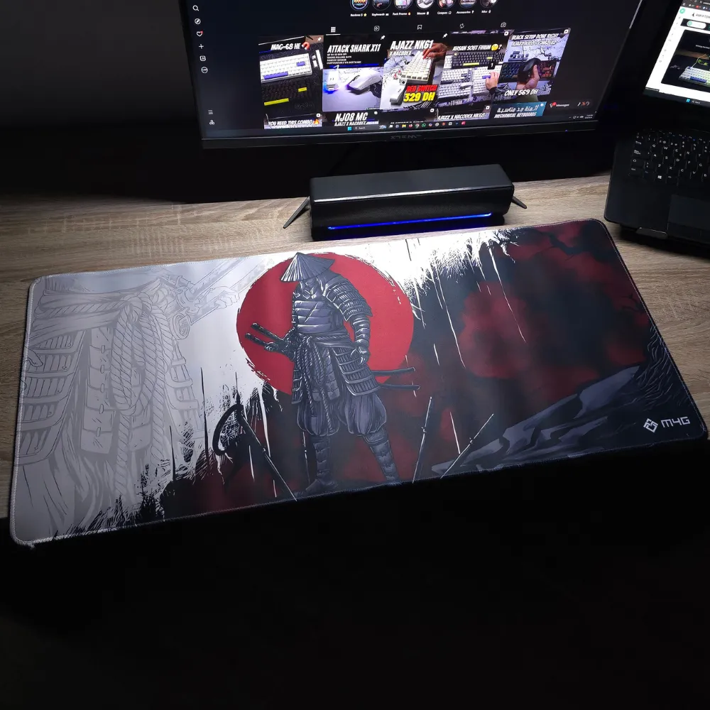 20_result M4G Mouse Pad Grey Red Samurai 900×400mm / 4mm - Image 1