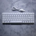 K68 Mechanical Keyboard – 68-Key Compact Layout, Blue Switches, RGB Lighting Modes, Wired Gaming Keyboard (White) - Image 4