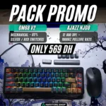 AJAZZ NJ08 Wireless Gaming Mouse + GM68-V2 RGB Mechanical Keyboard Combo – Tri-Mode Mouse, 68-Key Hot-Swappable Keyboard (Black & Coffee)