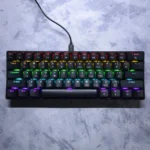 K61 60% Mechanical Keyboard – Blue Switch, RGB Backlight, Wired Compact Gaming Keyboard (Black)
