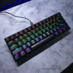 K61 60% Mechanical Keyboard – Blue Switch, RGB Backlight, Wired Compact Gaming Keyboard (Black) - Image 2