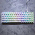 AFGVK 68 Gaming Keyboard – 68-Key Compact Layout, Linear Hall Effect Switches, Full RGB, Wired USB Type-C (White Contour)