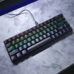 K68 Mechanical Keyboard – 68-Key Compact Layout, Blue Switches, RGB Lighting Modes, Wired Gaming Keyboard (Black) - Image 2