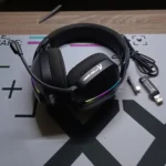 ATTACK SHARK L90 Wireless Gaming Headset – Tri-Mode, Foldable, RGB, 40mm Drivers, Detachable Microphone (Black) - Image 2