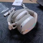 ATTACK SHARK L90 Wireless Gaming Headset – Tri-Mode, Foldable, RGB, 40mm Drivers, Detachable Microphone (White) - Image 2