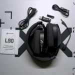 ATTACK SHARK L90 Wireless Gaming Headset – Tri-Mode, Foldable, RGB, 40mm Drivers, Detachable Microphone (Black) - Image 3