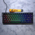 ATTACK SHARK X68 HE Rapid Trigger Gaming Keyboard – Magnetic Switches, 8000Hz Polling, Adjustable Actuation (Black)