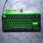 ATTACK SHARK R85 HE Rapid Trigger Gaming Keyboard – Magnetic Switches, 8000Hz Polling, Adjustable Actuation, RGB Front Lightbox (Green & Black)