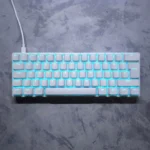 ZIYOULANG T60 Mechanical Keyboard – 60% Layout, Blue Switches, Full RGB Lighting, Software Included (White)