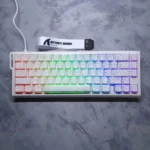 ATTACK SHARK X68 HE Rapid Trigger Gaming Keyboard – Magnetic Switches, 8000Hz Polling, Adjustable Actuation (White Contour)