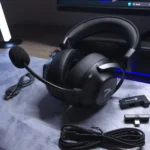 ATTACK SHARK L50 PRO Wireless Gaming Headset – Tri-Mode, 53mm Drivers, 1100mAh Battery, Low-Latency 2.4GHz, Detachable Mic (Black) - Image 2