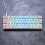 ZIYOULANG T60 Mechanical Keyboard + G11 Wireless Gaming Mouse Combo – 60% RGB Keyboard with Blue Switches + 22K DPI Tri-Mode Mouse (White) - Image 3