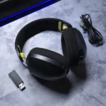 ONIKUMA B2 Wireless Gaming Headset – Tri-Mode, Bluetooth, 2.4G Wireless, Wired, Integrated Microphone (Black) - Image 3