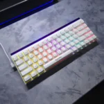 RAIKU GK68 Mechanical Keyboard – Blue Switches, RGB Front Box, 65% Layout, Wired (White) - Image 3