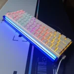 AJAZZ NK68 65% Wired Mechanical Gaming Keyboard – Red Switches, RGB Front Box, White Contour Keycaps, Tray-Mounted Design (White Contour) - Image 4