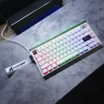 ATTACK SHARK R85 HE Rapid Trigger Gaming Keyboard – Magnetic Switches, 8000Hz Polling, Adjustable Actuation, RGB Front Lightbox (White) - Image 4