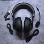 ATTACK SHARK L50 PRO Wireless Gaming Headset – Tri-Mode, 53mm Drivers, 1100mAh Battery, Low-Latency 2.4GHz, Detachable Mic (Black) - Image 3