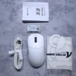 ATTACK SHARK X8 Ultra Wireless Gaming Mouse – PAW3950MAX Sensor, 42,000 DPI, 8000Hz Polling Rate, 750 IPS, 50G, Tri-Mode (White) - Image 4