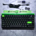 ATTACK SHARK R85 HE Rapid Trigger Gaming Keyboard – Magnetic Switches, 8000Hz Polling, Adjustable Actuation, RGB Front Lightbox (Green & Black) - Image 5