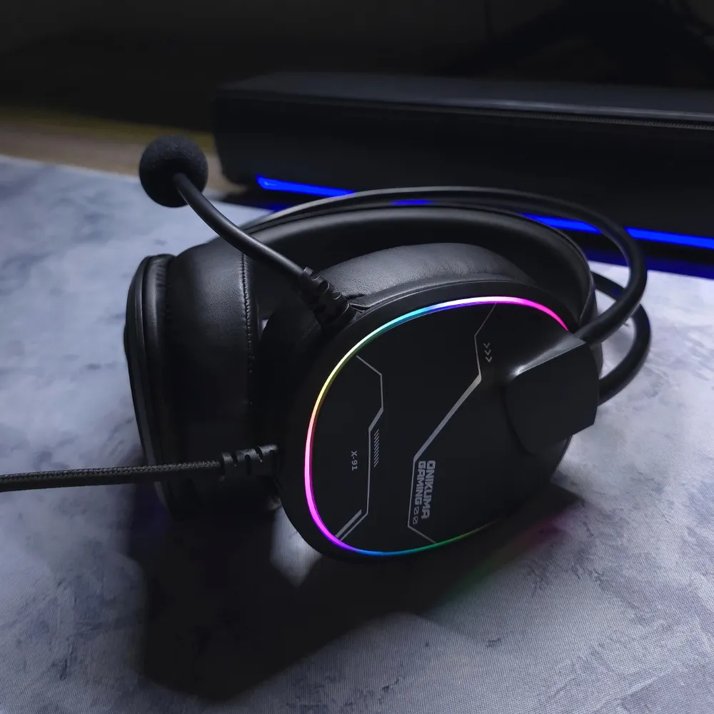 3_result ONIKUMA X91 RGB Gaming Headset – Wired, Integrated Microphone, USB & 3.5mm Jack, PC Split Adapter Included - Image 1