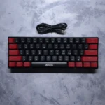 JEDEL KL-69 Mechanical Keyboard – Blue Switches, 60% Layout, Wired (Black & Red) - Image 4