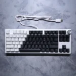 JEDEL KL-106 Mechanical Keyboard – Red Switches, Volume Knob, 86 Keys, Wired (Black & White) - Image 5